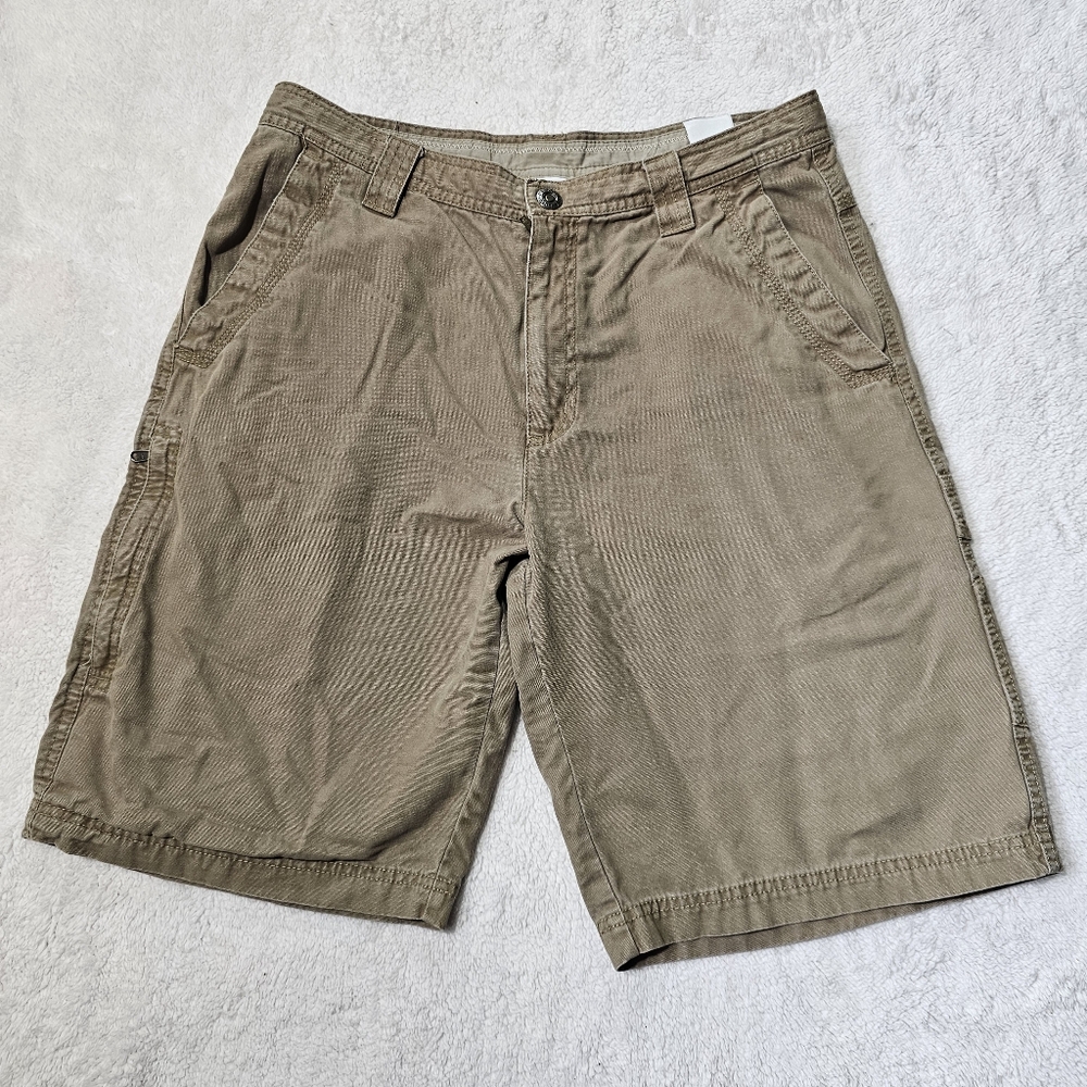 Columbia Men's Omni Shield Brown Cargo Shorts w/Zipper Pocket Size 34